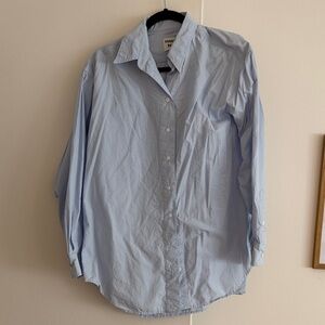 Light blue over sized button down